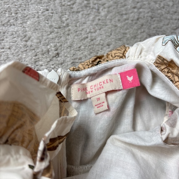 Pink Chicken girls Easter dress 3T - Picture 3 of 3